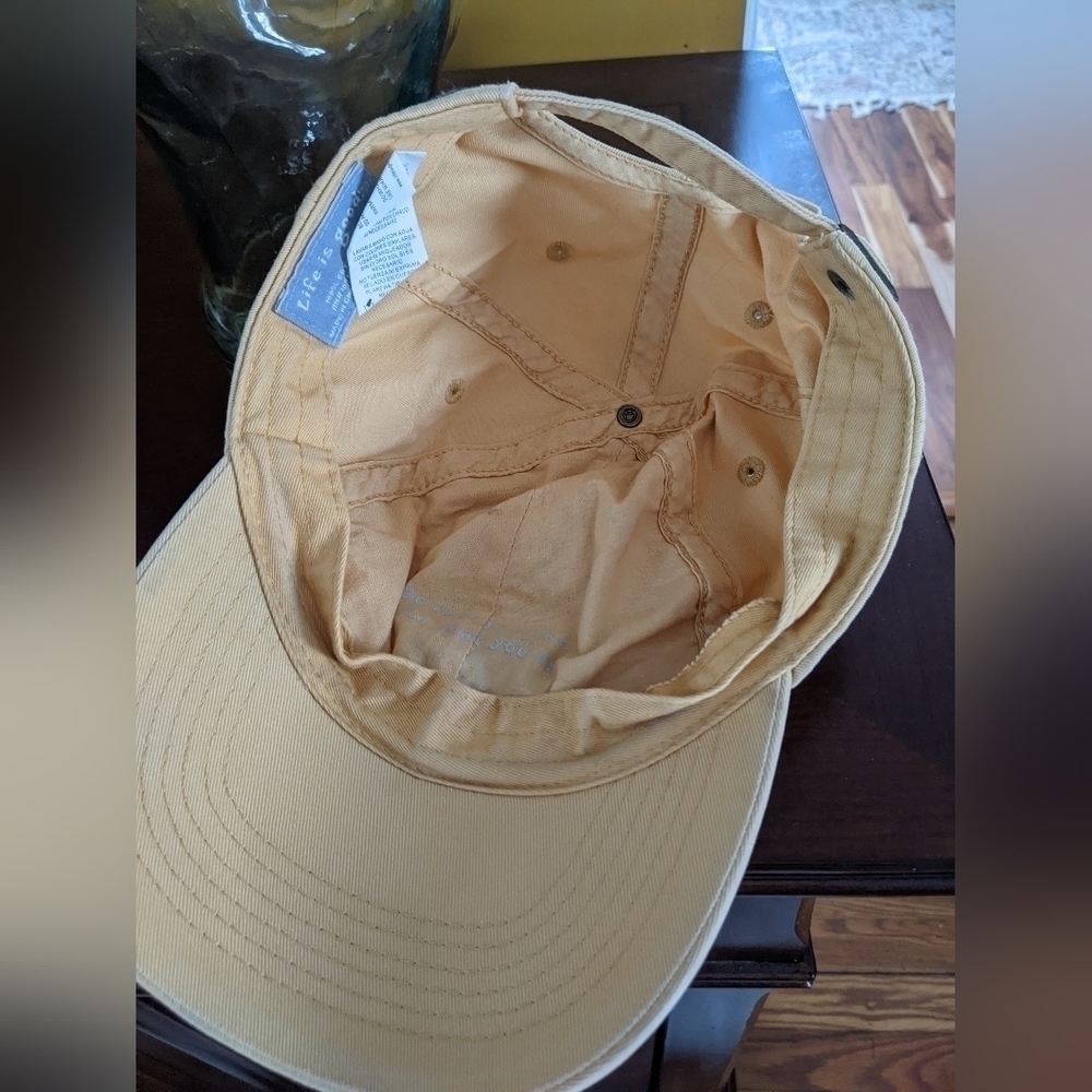 Life is Good Golf Hat Yellow - Picture 4 of 7